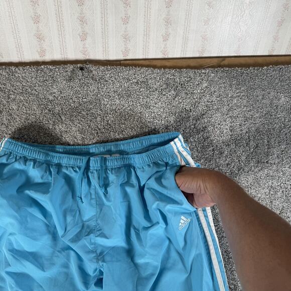 Y2K Adidas Track Pants XL Mesh Lined Drawstring Retro Sporty Spice Pop Princess - Picture 9 of 14